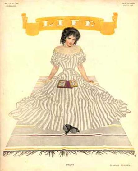 Life Magazine Copyright 1909 Girl On A Blanket | Sex Appeal Vintage Ads and Covers 1891-1970