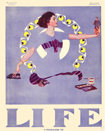 Life Magazine Copyright 1911 The Troublesome Toy | Sex Appeal Vintage Ads and Covers 1891-1970