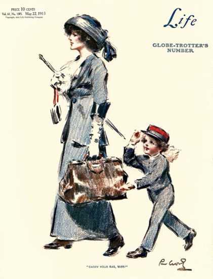 Life Magazine Copyright 1913 Globe-Trotters Number | Vintage Ad and Cover Art 1891-1970