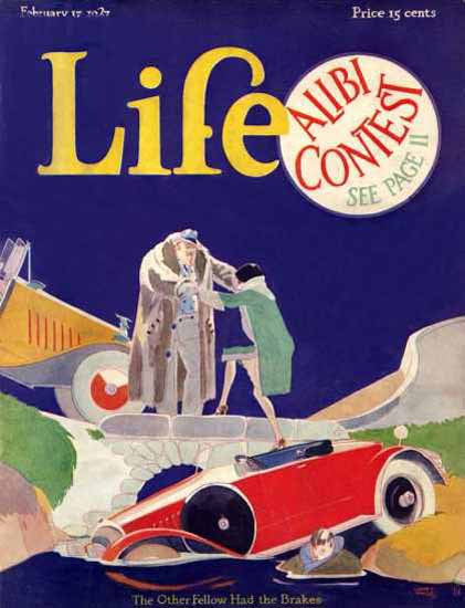 Life Magazine Copyright 1927 Alibi Contest Other Fellow | Sex Appeal Vintage Ads and Covers 1891-1970