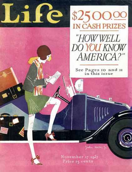 Life Magazine Copyright 1927 How Well You Know America | Sex Appeal Vintage Ads and Covers 1891-1970