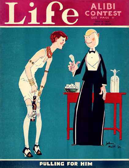 Life Magazine Copyright 1927 Pulling For Him Alibi Tests | Sex Appeal Vintage Ads and Covers 1891-1970