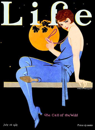 Life Magazine Copyright 1927 The Call Of The Wild | Sex Appeal Vintage Ads and Covers 1891-1970