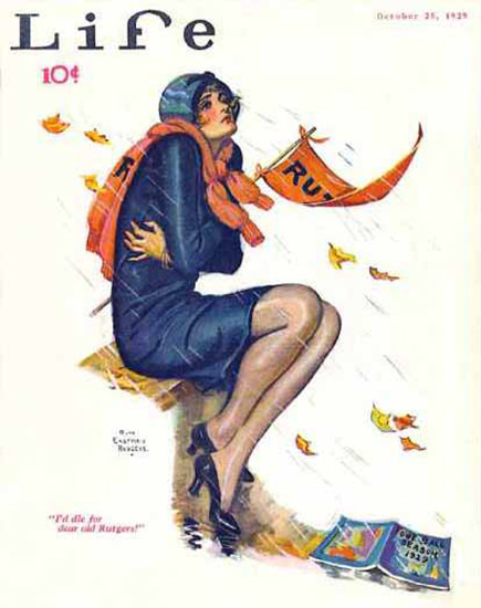 Life Magazine Copyright 1929 Baseball Season I Die For | Sex Appeal Vintage Ads and Covers 1891-1970