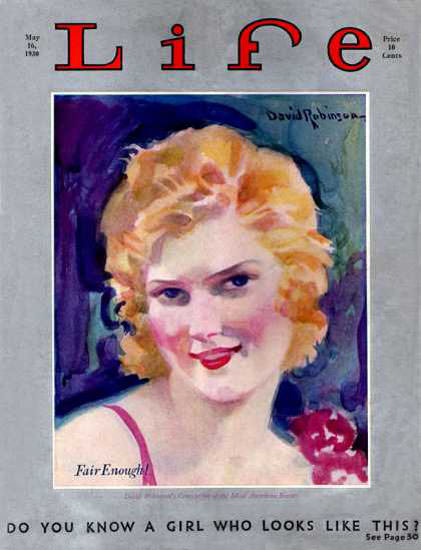 Life Magazine Copyright 1930 Fair Enough A Girl Like This | Sex Appeal Vintage Ads and Covers 1891-1970