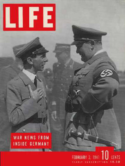 Life Magazine Copyright 1941 Goebbels And Goering | Vintage Ad and Cover Art 1891-1970