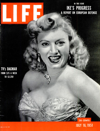 Life Magazine Copyright 1951 TVs Dagmar | Sex Appeal Vintage Ads and Covers 1891-1970