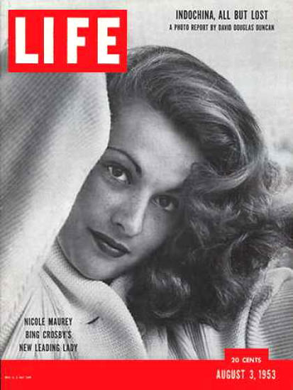 Life Magazine Copyright 1953 French Actress Nicole Maurey | Sex Appeal Vintage Ads and Covers 1891-1970