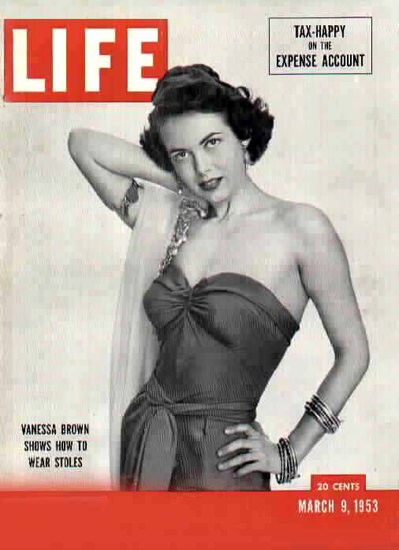 Life Magazine Copyright 1953 Vanessa Brown | Sex Appeal Vintage Ads and Covers 1891-1970