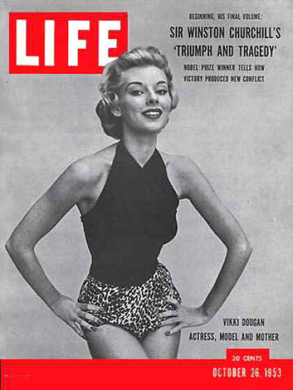 Life Magazine Copyright 1953 Vikki Dougan Actress Model | Sex Appeal Vintage Ads and Covers 1891-1970