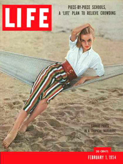 Life Magazine Copyright 1954 Tropical Canvas Pants | Sex Appeal Vintage Ads and Covers 1891-1970