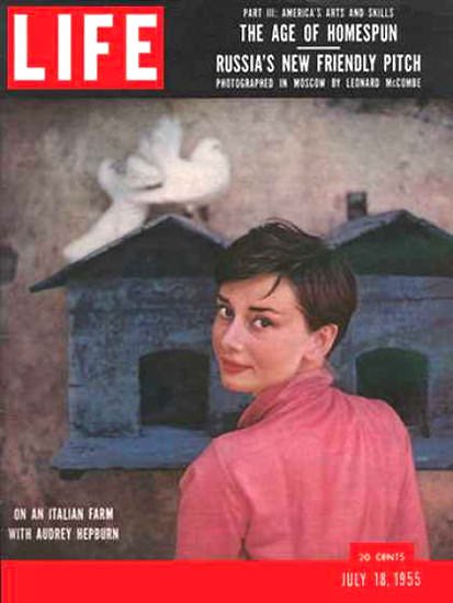 Life Magazine Copyright 1955 Audrey Hepburn Italian Farm | Sex Appeal Vintage Ads and Covers 1891-1970