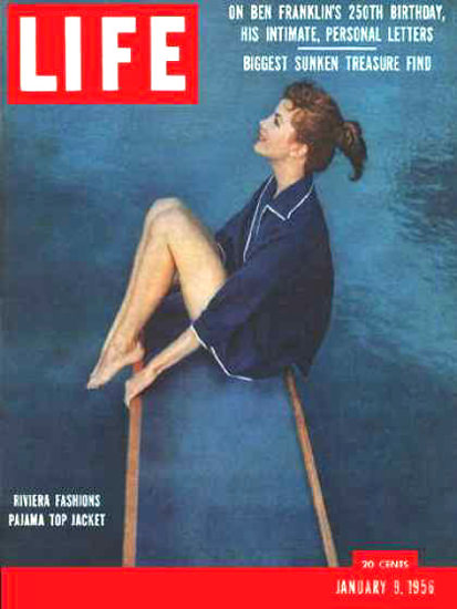 Life Magazine Copyright 1956 Riviera Fashions Paiama Top | Sex Appeal Vintage Ads and Covers 1891-1970