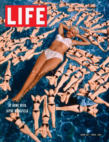 Life Magazine Copyright 1958 At Home Jayne Mansfield | Sex Appeal Vintage Ads and Covers 1891-1970