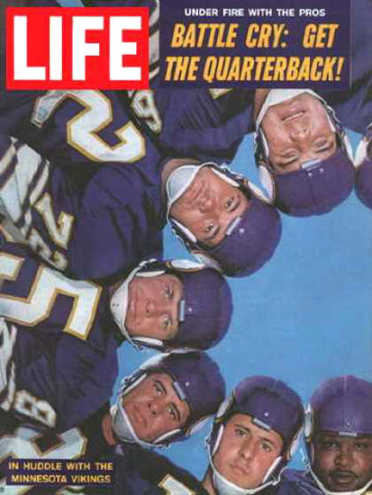 Life Magazine Copyright 1961 In Huddle Minnesota Vikings | Sex Appeal Vintage Ads and Covers 1891-1970