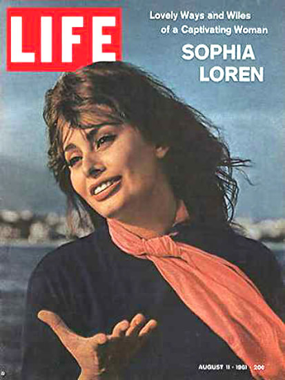 Life Magazine Copyright 1961 Sophia Loren Captivating | Mad Men Art