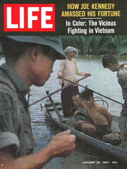 Life Magazine Copyright 1963 Mekong Delta Fighting | Vintage Ad and Cover Art 1891-1970