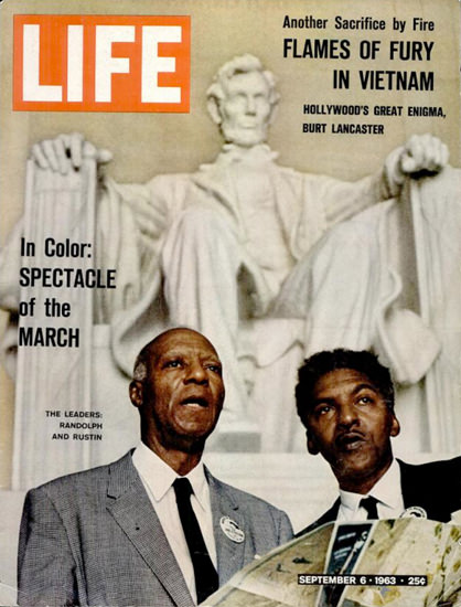 Life Magazine Copyright 1963 The March Randolph Rustin | Vintage Ad and Cover Art 1891-1970