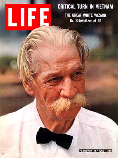 Life Magazine Copyright 1965 Albert Schweitzer Wizard | Vintage Ad and Cover Art 1891-1970