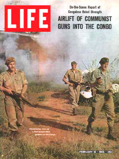 Life Magazine Copyright 1965 Communist Guns Into Congo | Vintage Ad and Cover Art 1891-1970