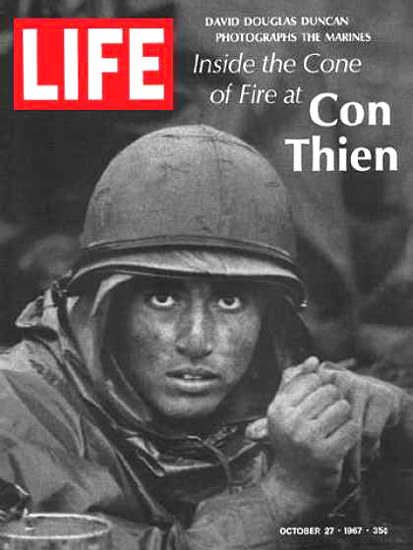 Life Magazine Copyright 1967 GI At Con Thien David Ducan | Vintage Ad and Cover Art 1891-1970