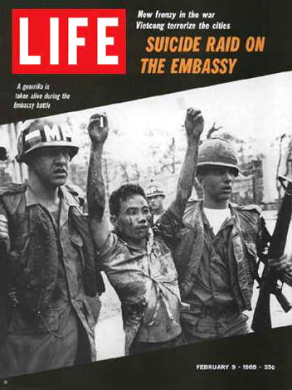 Life Magazine Copyright 1968 Captured Vietcong Guerillas | Vintage Ad and Cover Art 1891-1970