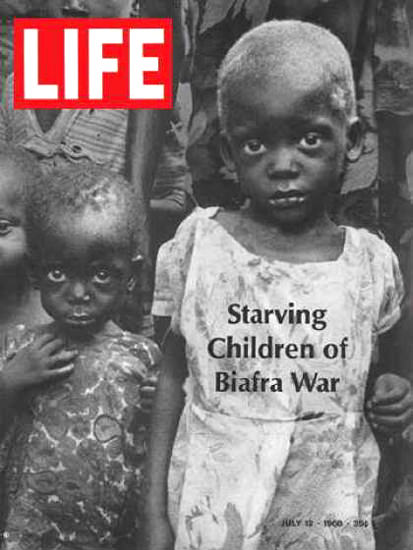 Life Magazine Copyright 1968 Starving Children Biafra War | Vintage Ad and Cover Art 1891-1970