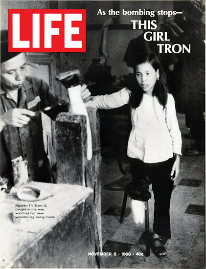 Life Magazine Copyright 1968 Vietnam Bombing Stops Girl | Vintage Ad and Cover Art 1891-1970