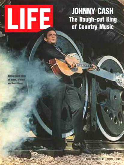 Life Magazine Copyright 1969 Johnny Cash The Rough-Cut | Vintage Ad and Cover Art 1891-1970