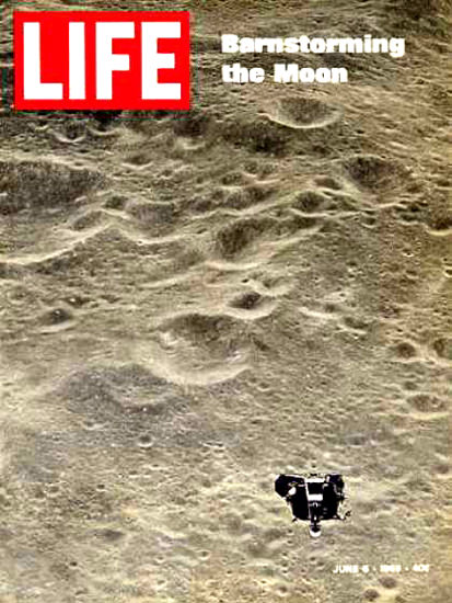 Life Magazine Copyright 1969 Moon Surface Barnstorming | Vintage Ad and Cover Art 1891-1970