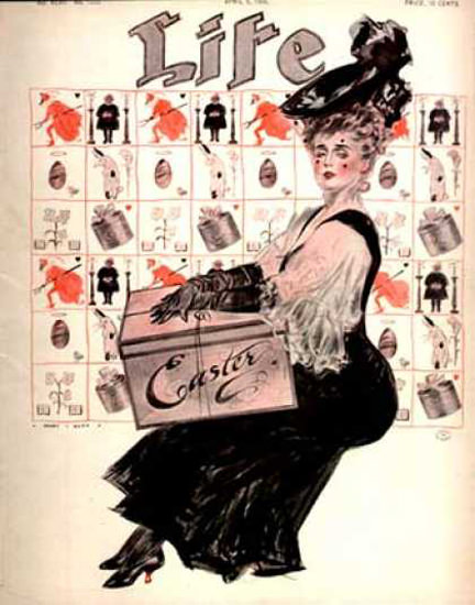 Life Magazine Cover Copyright 1906 Easter Hat Box | Vintage Ad and Cover Art 1891-1970