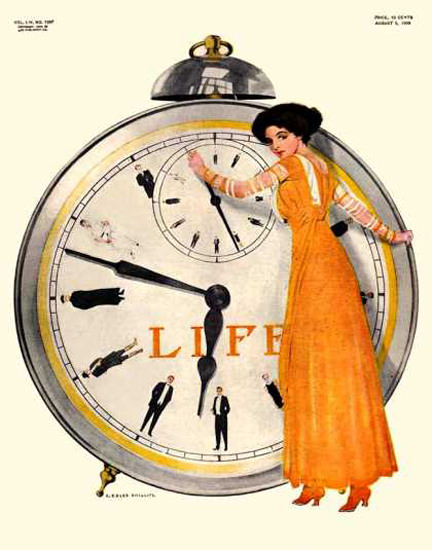 Life Magazine Cover Copyright 1909 Women Rule The Time | Vintage Ad and Cover Art 1891-1970