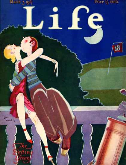 Life Magazine Cover Copyright 1927 The Petting Green | Vintage Ad and Cover Art 1891-1970