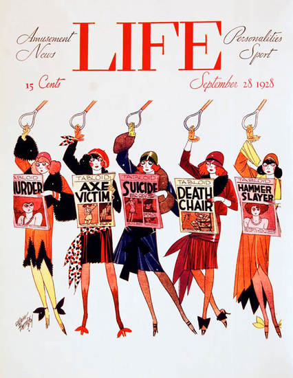 Life Magazine Cover Copyright 1928 Tabloid | Sex Appeal Vintage Ads and Covers 1891-1970