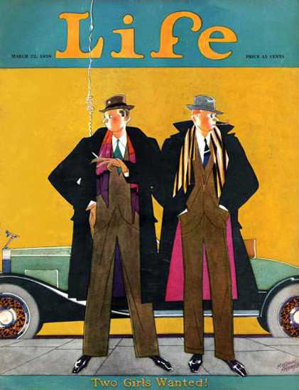 Life Magazine Cover Copyright 1928 Two Girls Wanted | Sex Appeal Vintage Ads and Covers 1891-1970