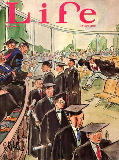 Life Magazine Cover Copyright 1936 Graduation | Vintage Ad and Cover Art 1891-1970