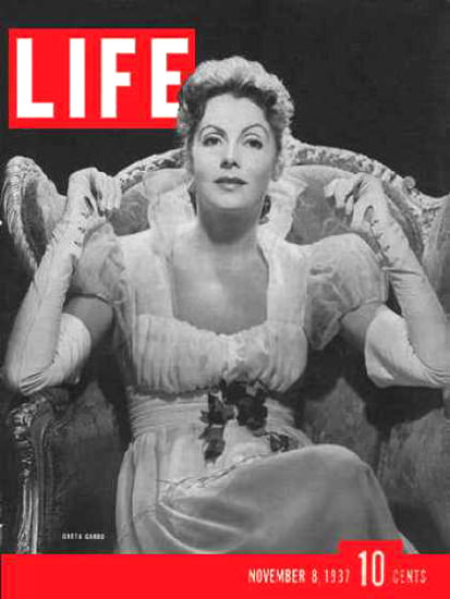 Life Magazine Cover Copyright 1937 Greta Garbo | Sex Appeal Vintage Ads and Covers 1891-1970