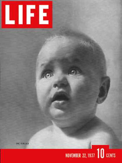 Life Magazine Cover Copyright 1937 LIFE Is One Year Old | Vintage Ad and Cover Art 1891-1970