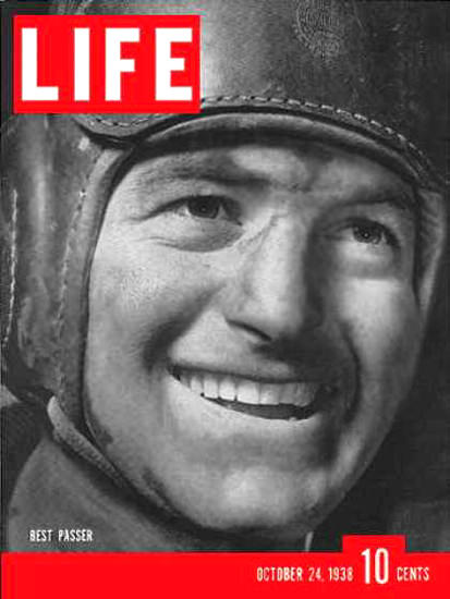 Life Magazine Cover Copyright 1938 Sid Luckman | Vintage Ad and Cover Art 1891-1970