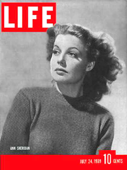 Life Magazine Cover Copyright 1939 Ann Sheridan Mad Men Art Vintage Ad Art Collection 