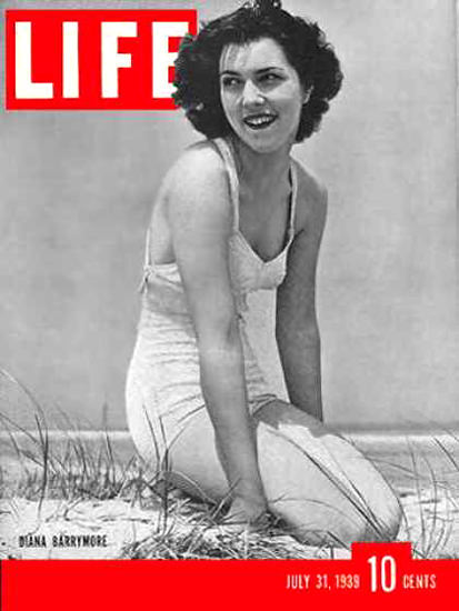 Life Magazine Cover Copyright 1939 Diana Barrymore | Sex Appeal Vintage Ads and Covers 1891-1970