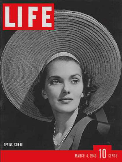 Life Magazine Cover Copyright 1940 Spring Sailor Hats | Vintage Ad and Cover Art 1891-1970