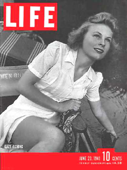 Life Magazine Cover Copyright 1941 Lazy Fishing in Ozarks | Sex Appeal Vintage Ads and Covers 1891-1970