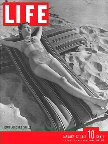 Life Magazine Cover Copyright 1941 Southern Resort Styles | Sex Appeal Vintage Ads and Covers 1891-1970