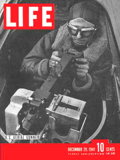 Life Magazine Cover Copyright 1941 Us Aerial Gunner Mad Men Art