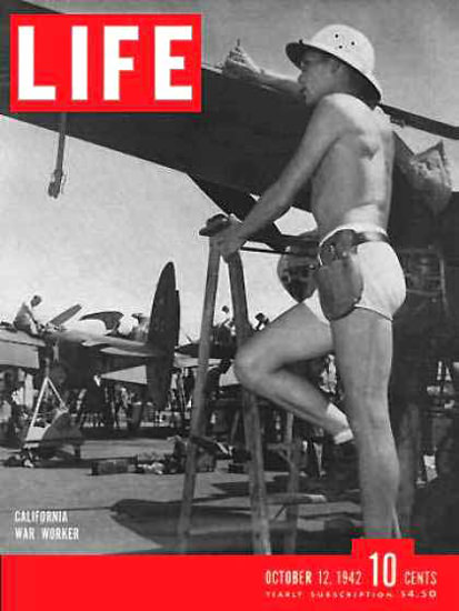 Life Magazine Cover Copyright 1942 California War Work | Vintage Ad and Cover Art 1891-1970