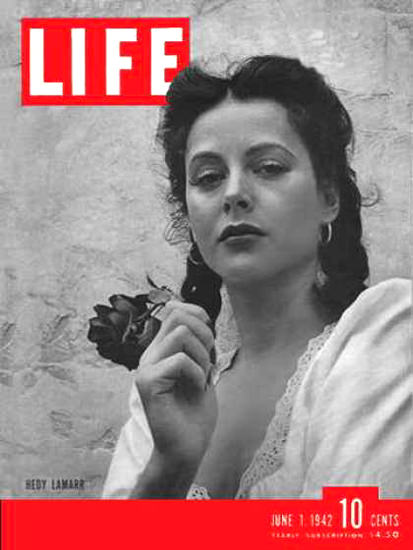 Life Magazine Cover Copyright 1942 Hedy Lamarr | Sex Appeal Vintage Ads and Covers 1891-1970