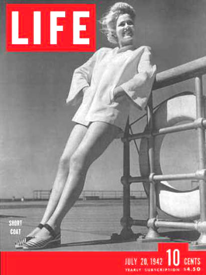 Life Magazine Cover Copyright 1942 Short Coats | Sex Appeal Vintage Ads and Covers 1891-1970