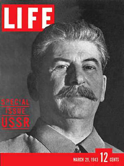 Life Magazine Cover Copyright 1943 Joseph Stalin USSR | Mad Men Art ...