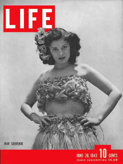 Life Magazine Cover Copyright 1943 War Souvenir | Vintage Ad and Cover Art 1891-1970